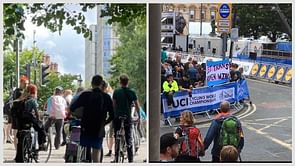 Transgender community’s “Let Trans Women Win” sign goes viral at the 2023 UCI World Cycling Championships