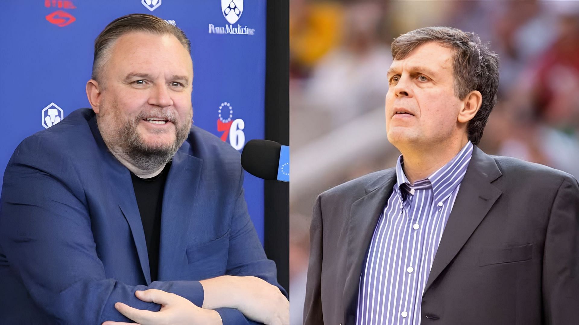 Philadelphia 76ers president Daryl Morey and former Houston Rockets coach Kevin McHale