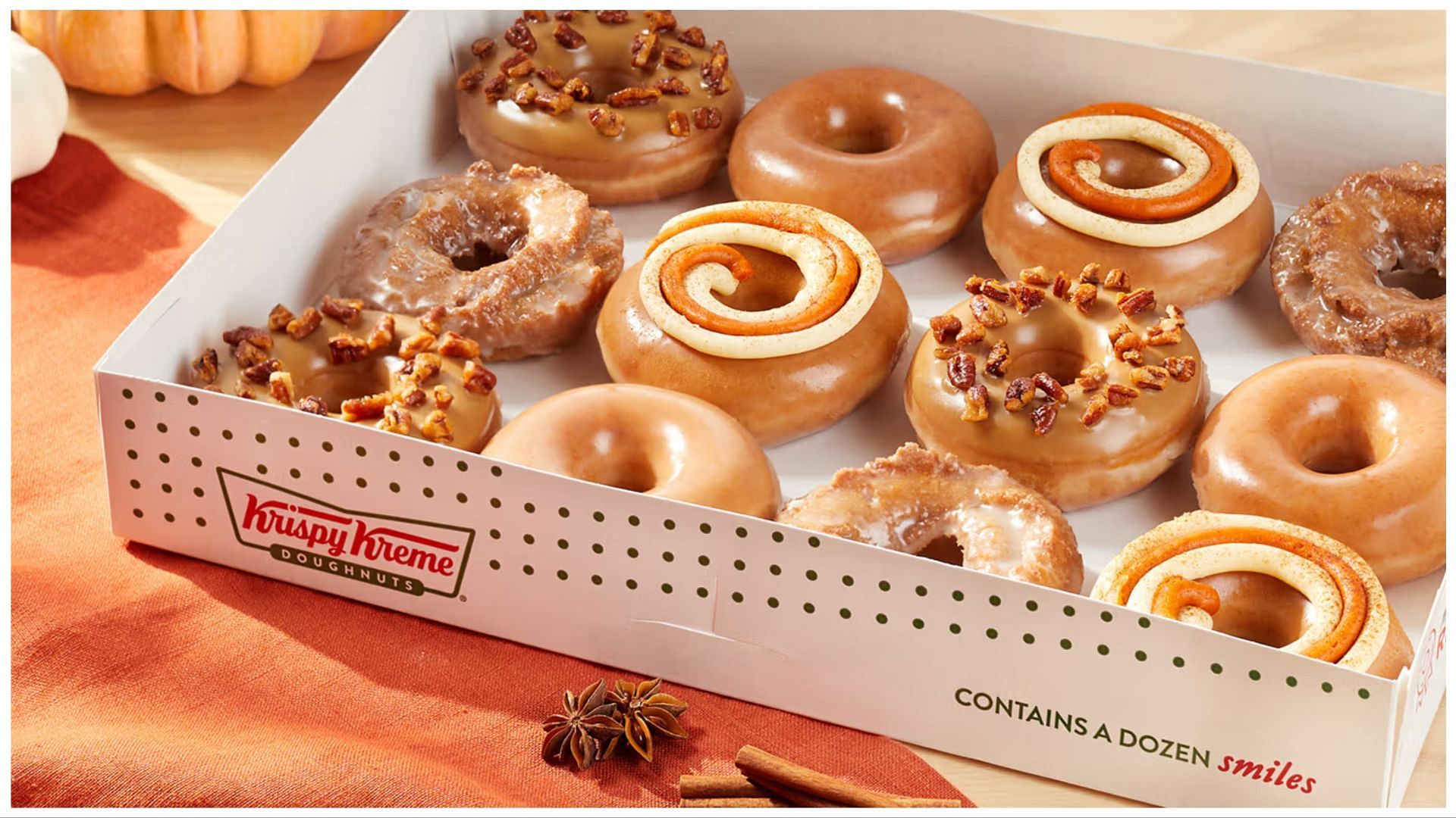 The company is back with its Pumpkin Spice Donut Collection (Image via Krispy Kreme)