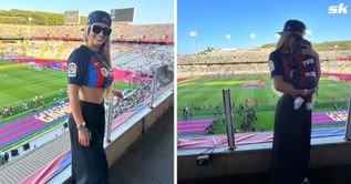 “My chubby boy going in with his dad” – Barcelona attacker’s partner shares adorable clip of him and baby walking out together before Tottenham game