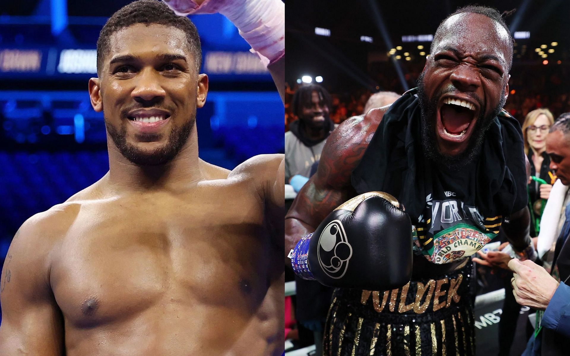 Anthony Joshua (L), Deontay Wilder (R) [Images via Getty]