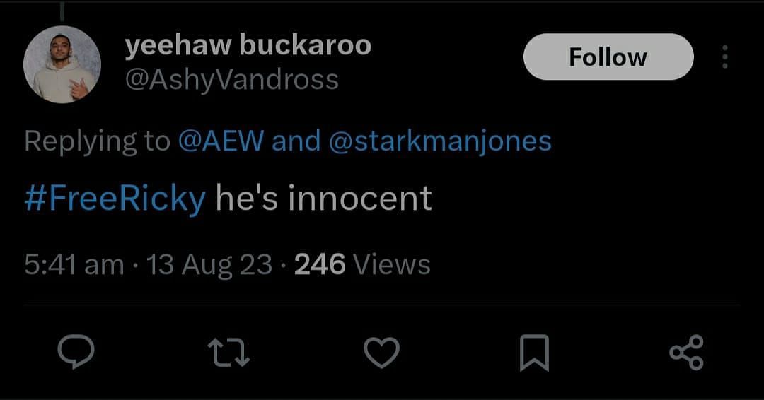 A fan wanted AEW to free Starks