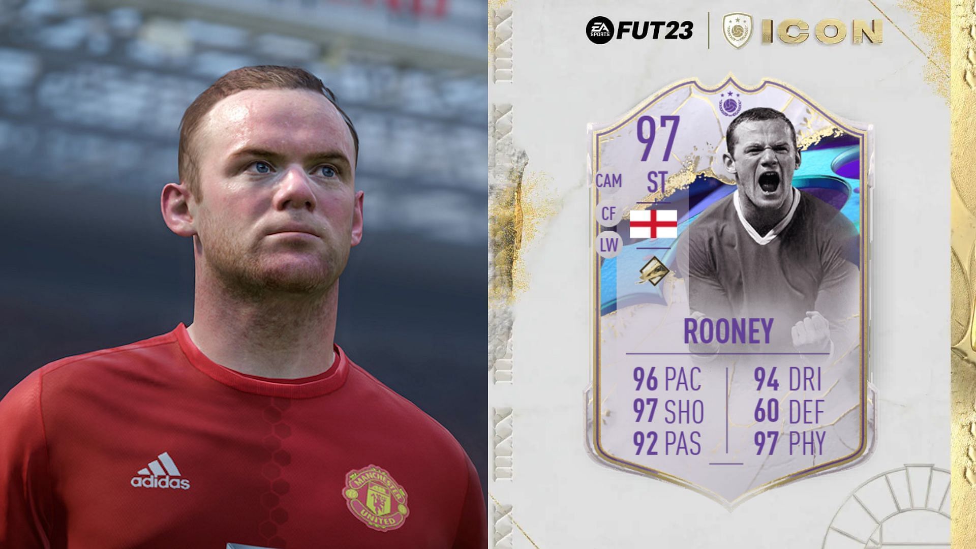 The Cover Star Icon Wayne Rooney is here (Image via EA Sports)