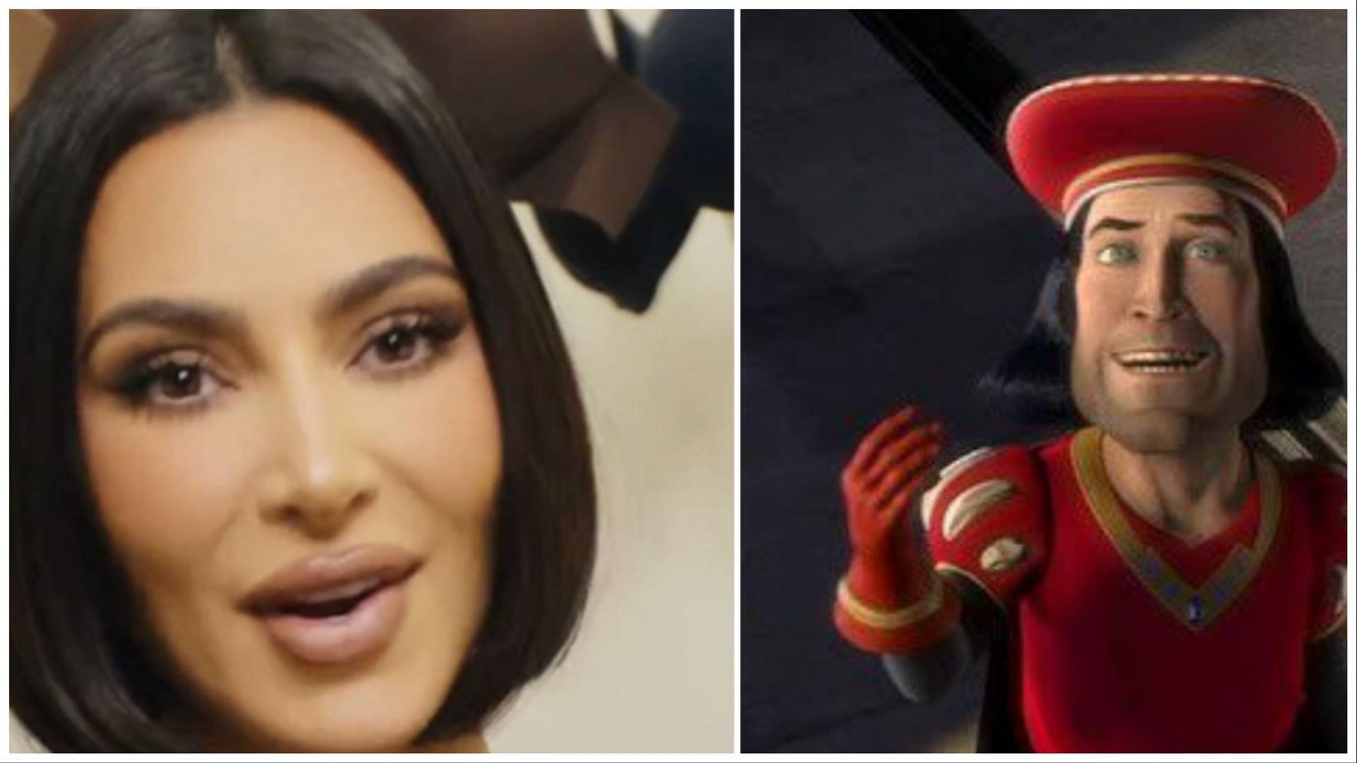 Social media users troll Kim Kardashian after the celebrity was seen sporting a new haircut: Netizens compared her to Shrek villain Lord Farquaad. (Image via Twitter)