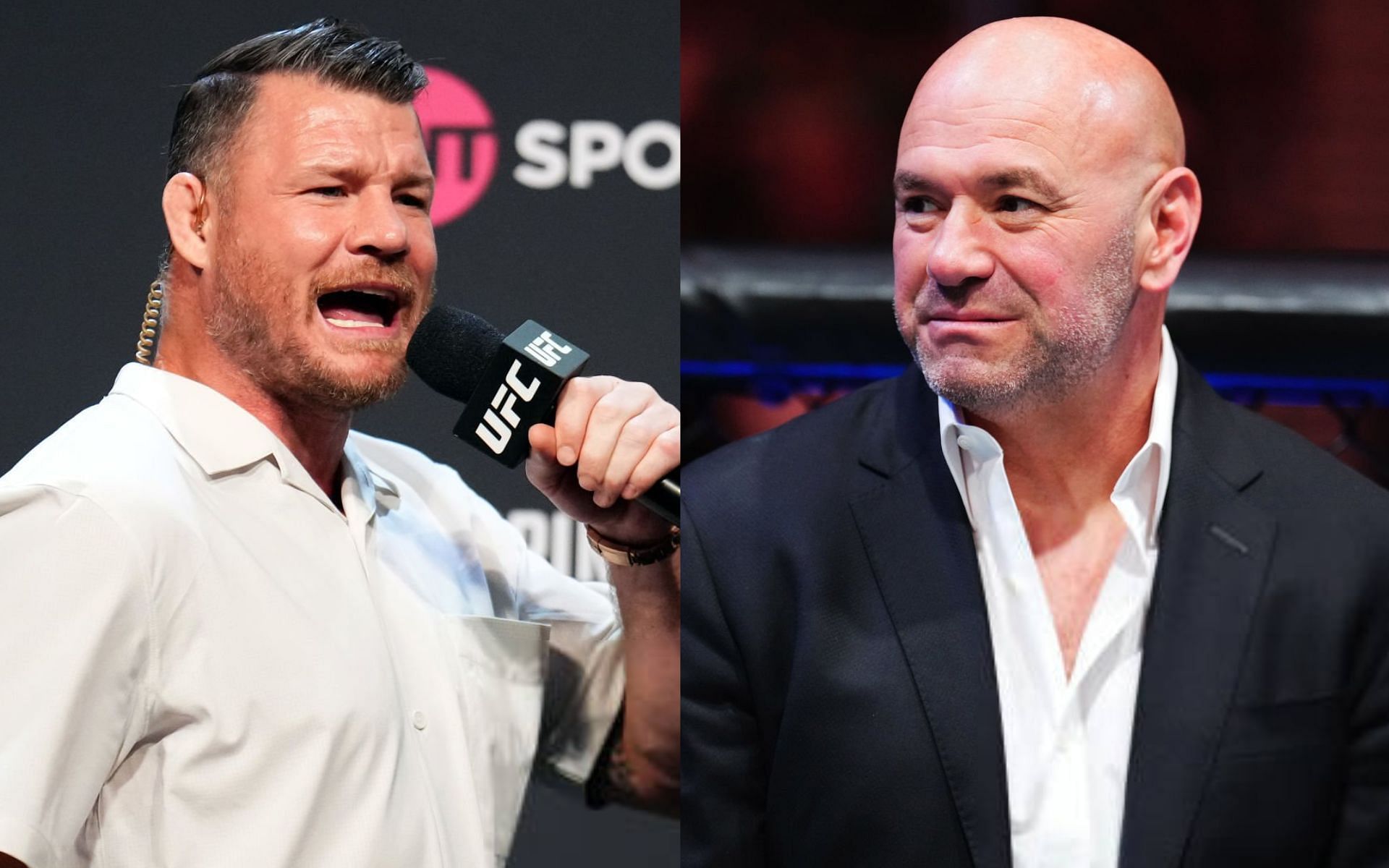 Michael Bisping (left) and UFC president Dana White (right) [Images Courtesy: @GettyImages]