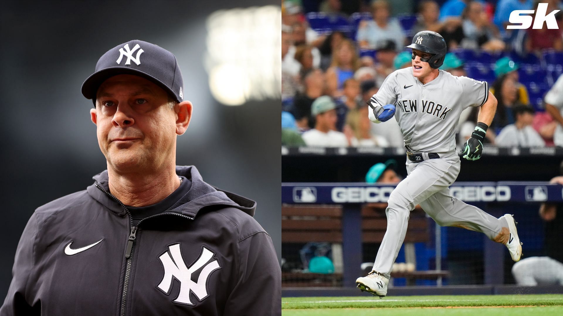 Yankees manager Aaron Boone explains decision to leave $10,400,000 star  Harrison Bader in the game vs Braves despite costly error