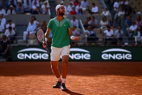 Karen Khachanov at the 2023 French Open.