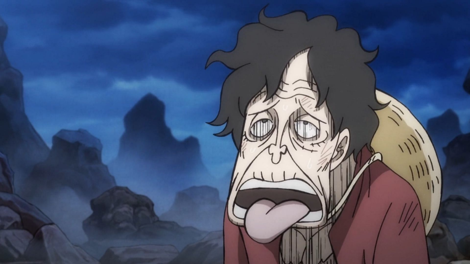 An exhausted Luffy as seen in One Piece episode 1072 (Image via Toei)