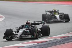 "Jaws music plays as Ham approaches"- Fans react to George Russell almost crashing out while defending from Lewis Hamilton during the 2023 F1 Dutch GP