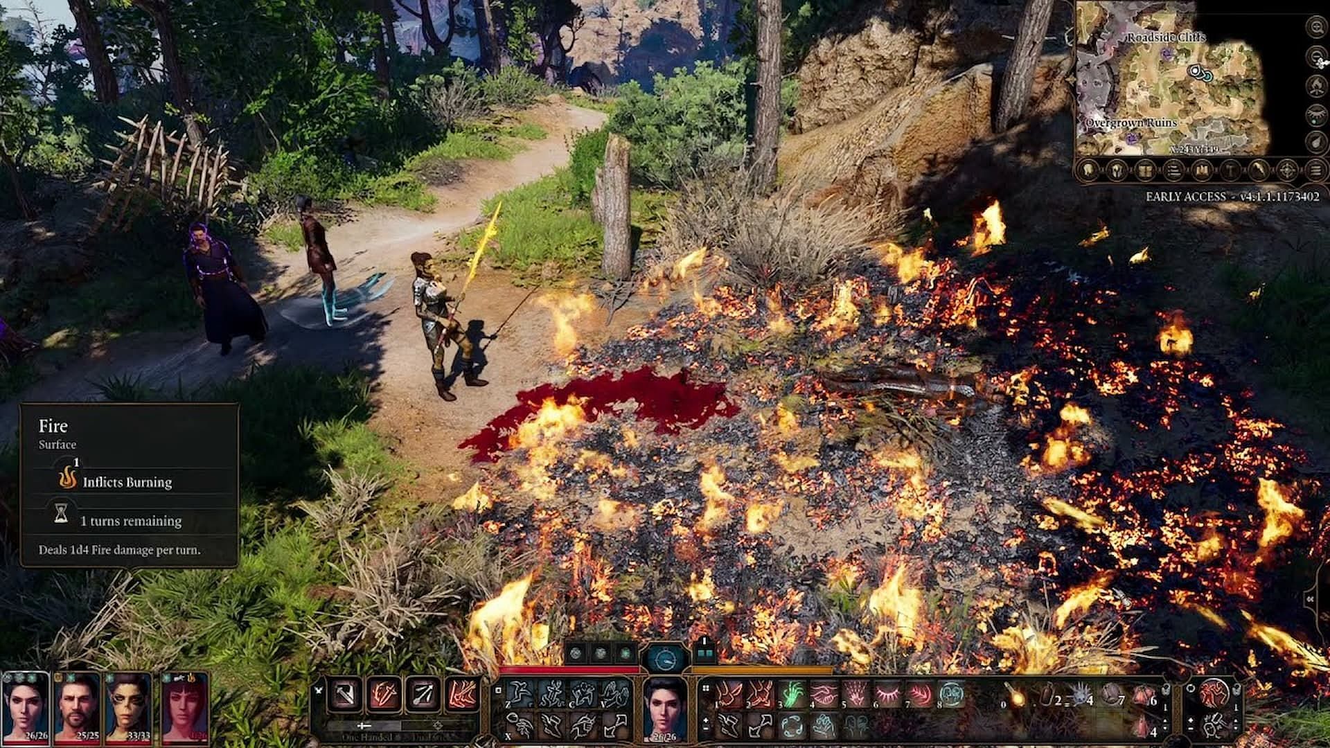 Set your enemies on fire during combat (Image via Larian Studios)