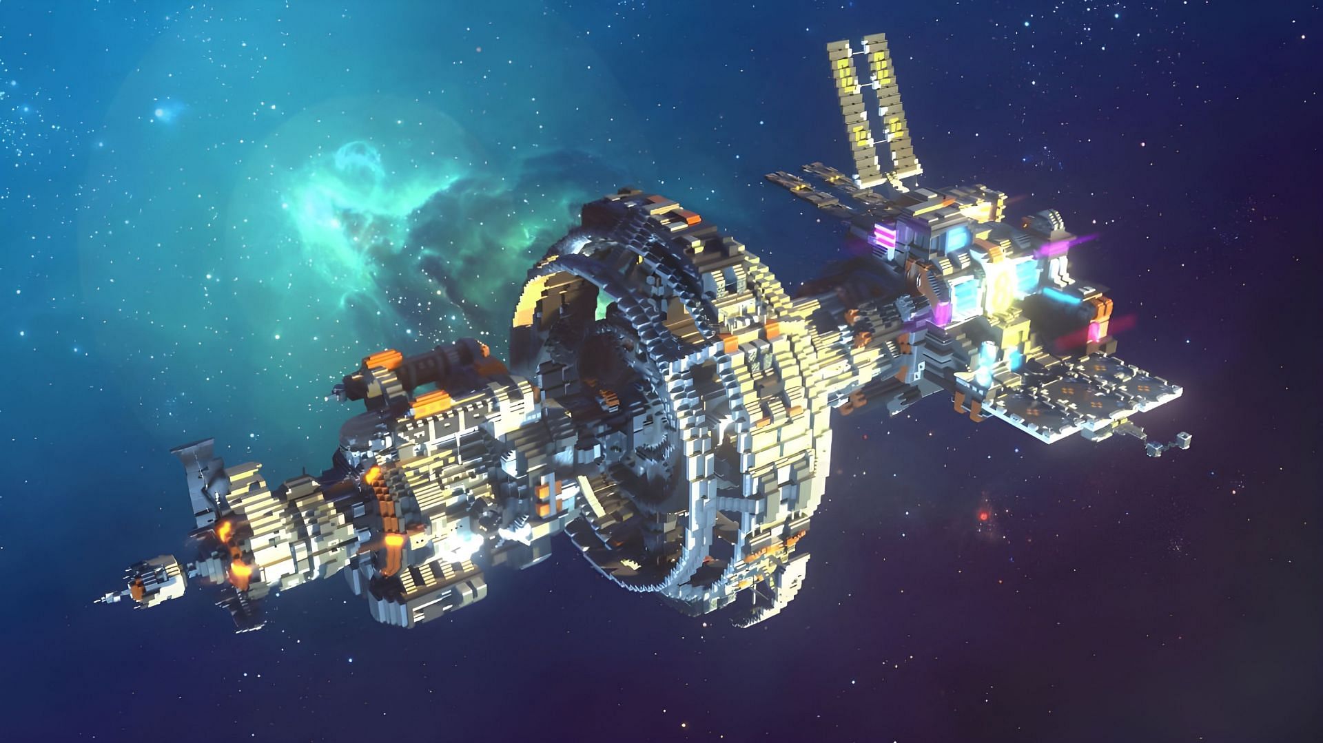 Space stations can make legendary Minecraft builds (Image via Reddit/u/Voenixx_)
