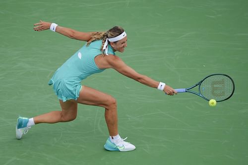 Victoria Azarenka in action at the 2023 Cincinnati Open.