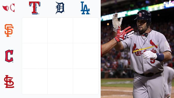 Which Dodgers players have also played for the Rangers? MLB Immaculate Grid  Answers August 29