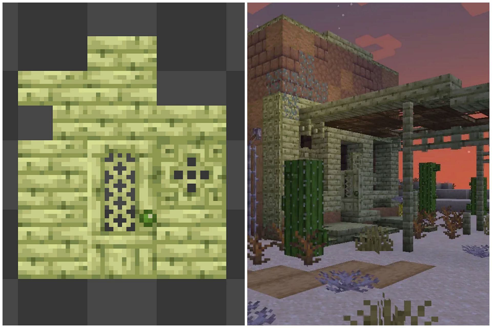 Minecraft Redditor proposes idea for new wood block set made from cactus (Image via Reddit/u/WorkGoblin)