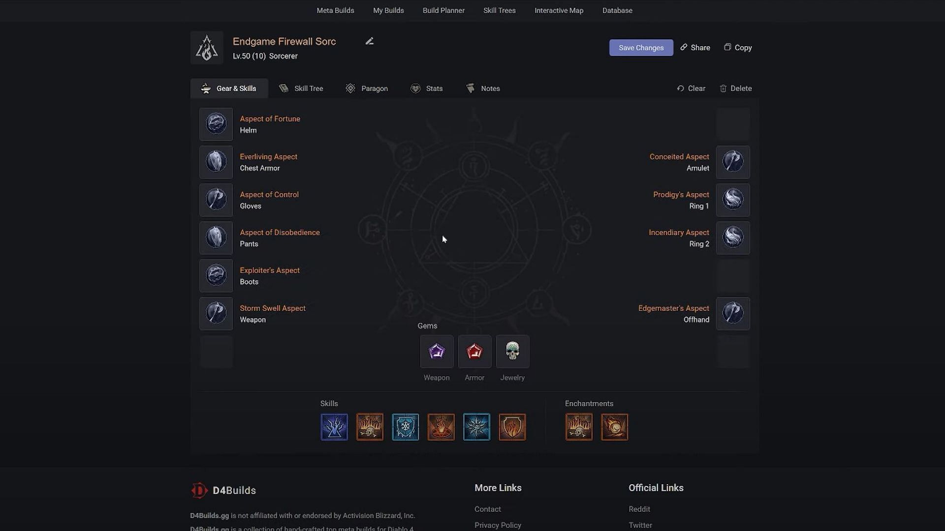 Legendary Aspects for the Firewall Sorcerer Build (Image via Blizzard Entertainment)