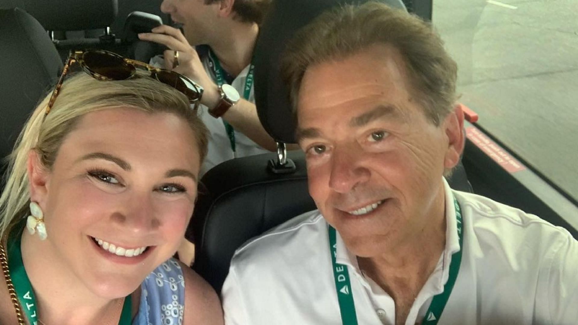 Alabama coach Nick Saban and his daughter Kristen Saban