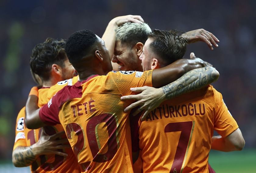 Players of Gaziantep FK celebrate after scoring a goal during the News  Photo - Getty Images