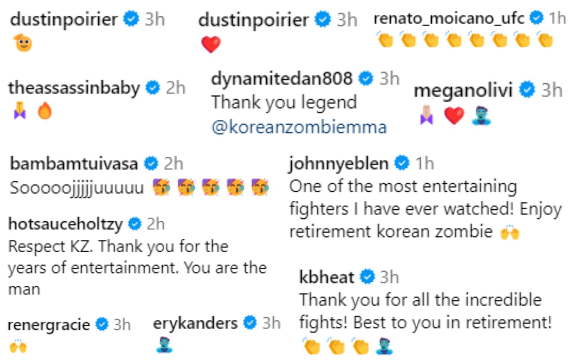 MMA fighters react to 'The Korean Zombie's retirement post