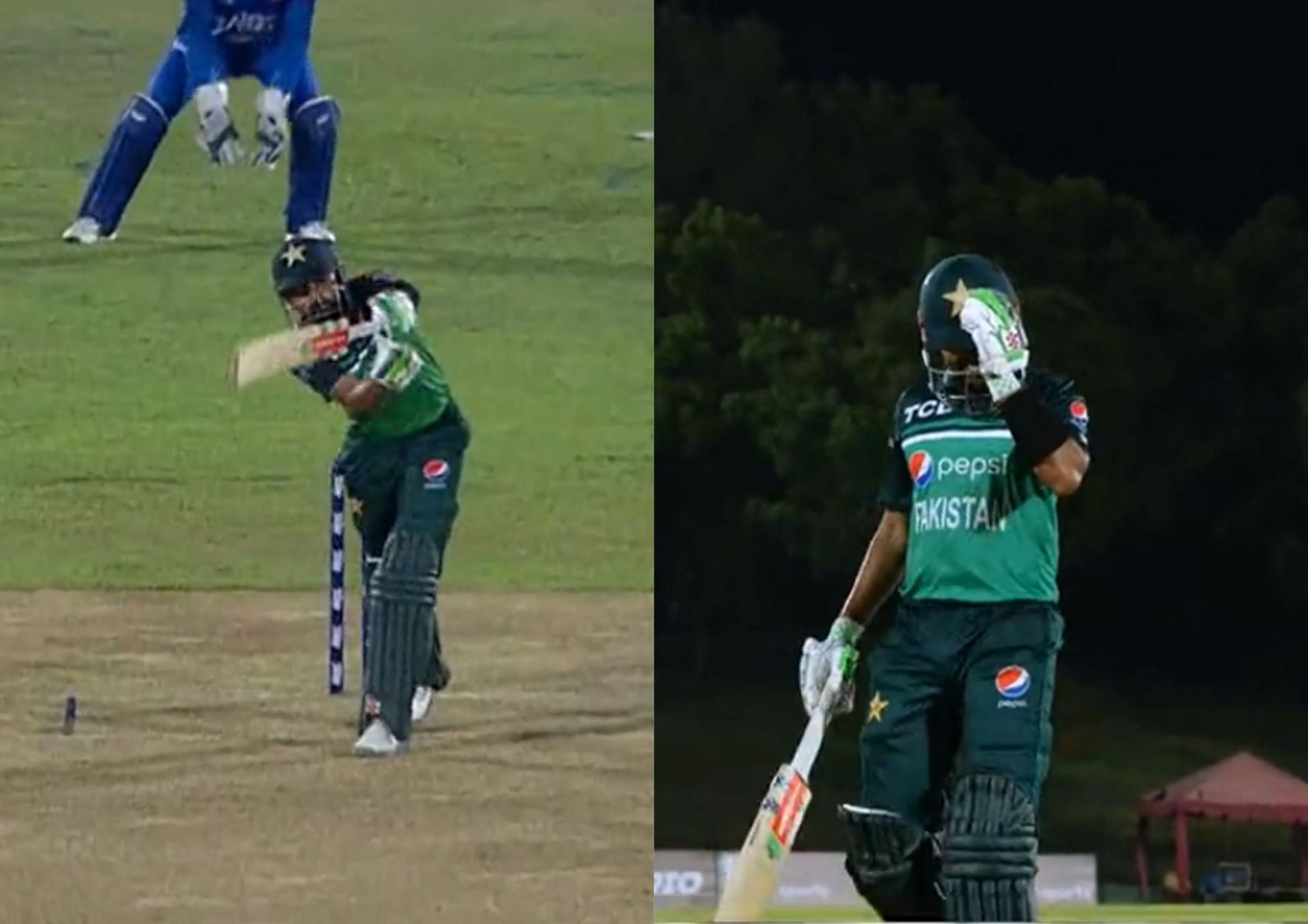 Babar Azam failed to convert his half-century into a big score in the 2nd ODI against Afghanistan (Screengrab via Twitter/Afghanistan Cricket Board).