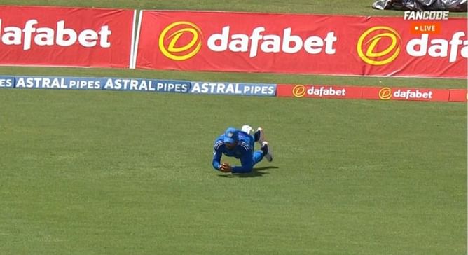 [Watch] Tilak Varma takes diving catch to end Shimron Hetmyer’s masterclass in IND vs WI 4th T20I