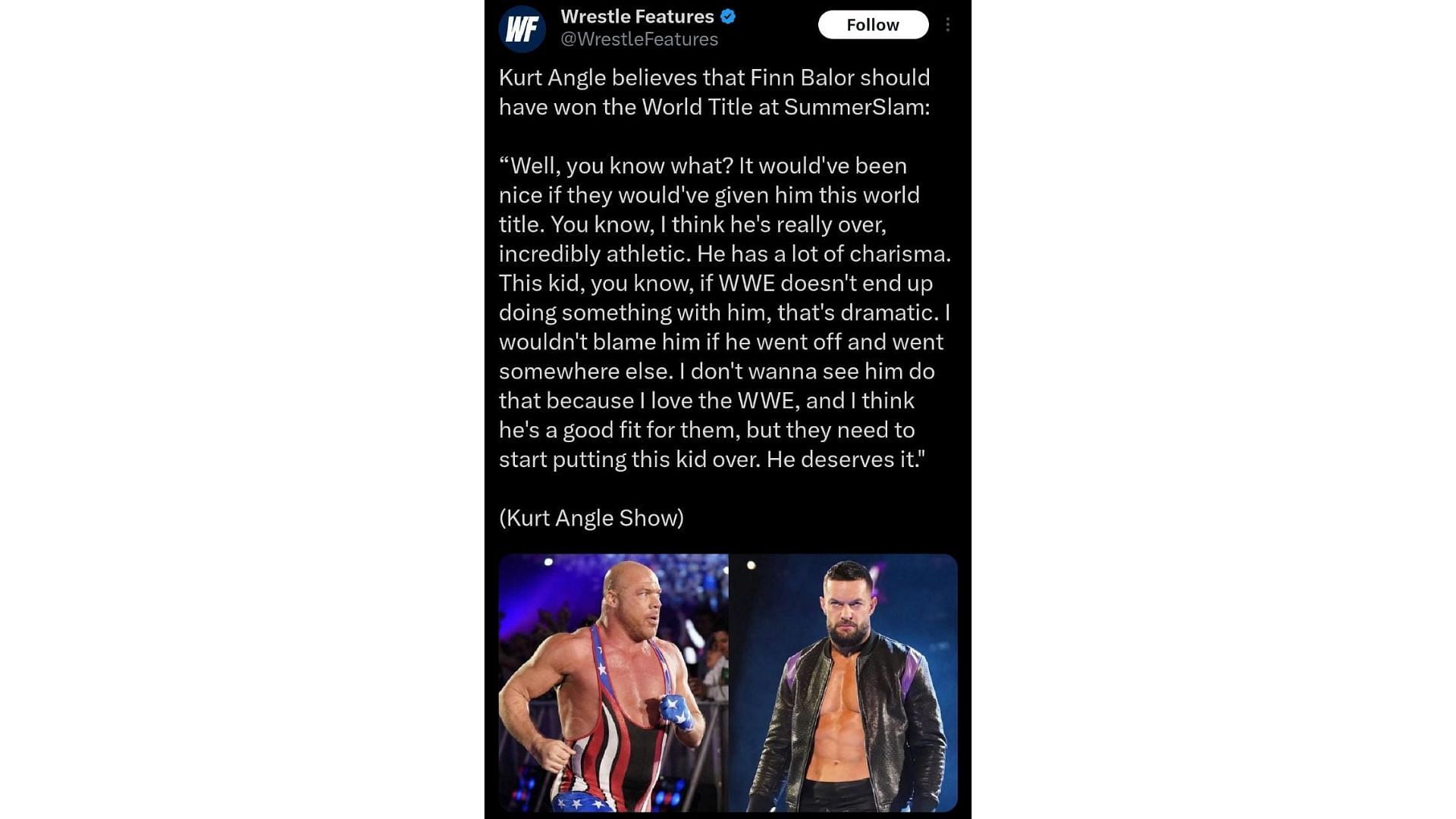 Kurt Angle on his podcast