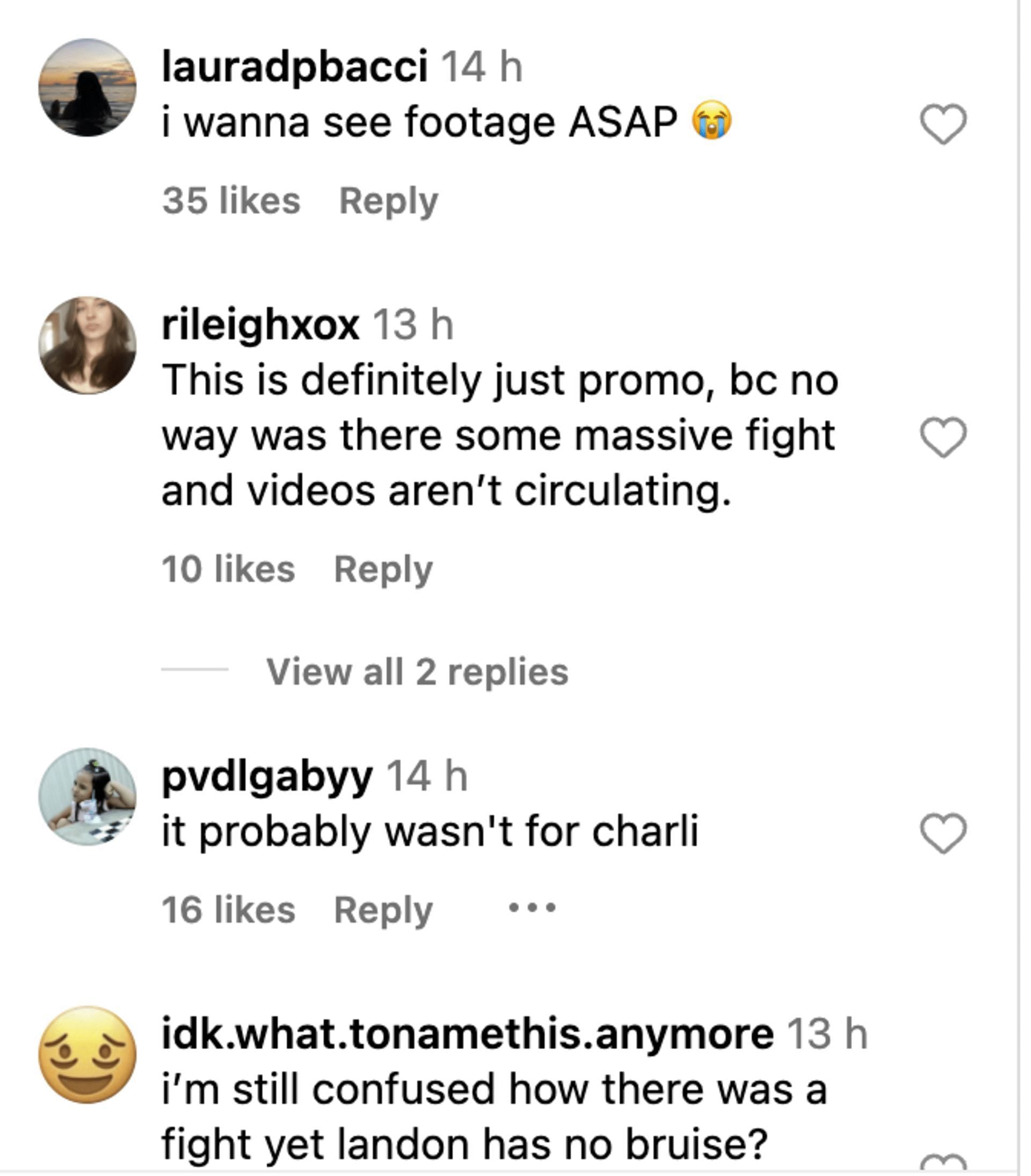 Netizens wanted to see the footage to make sure that the fight wasn&#039;t a promo event (Image via Instagram)