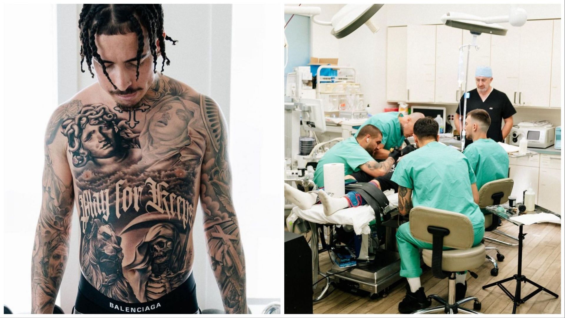 Social media users bashed the Ace Family member for getting tattoos done under general anaesthesia. (Image via Instagram) 