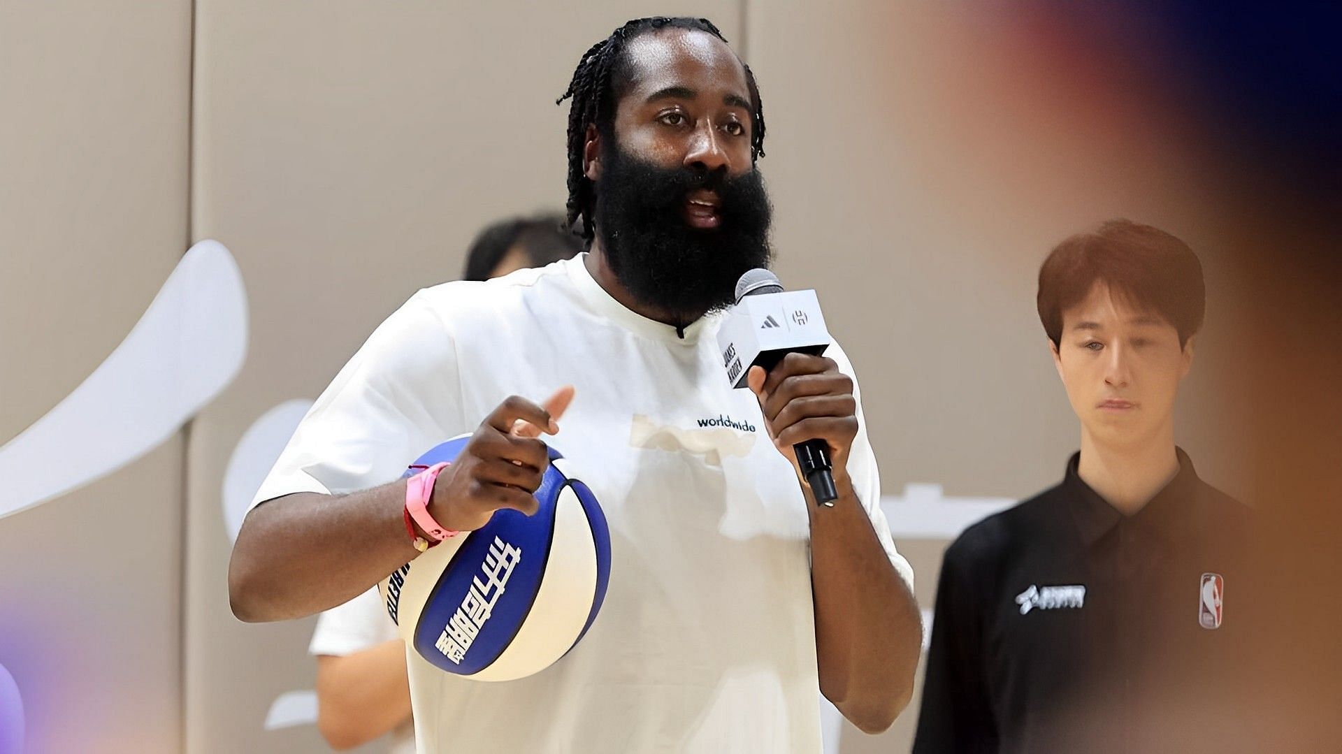 James Harden of the Houston Rockets wearing a traditional Chinese opera  outfit during a trip to China just a few months ago. Now nearly everything  Houston Rockets related is banned in China