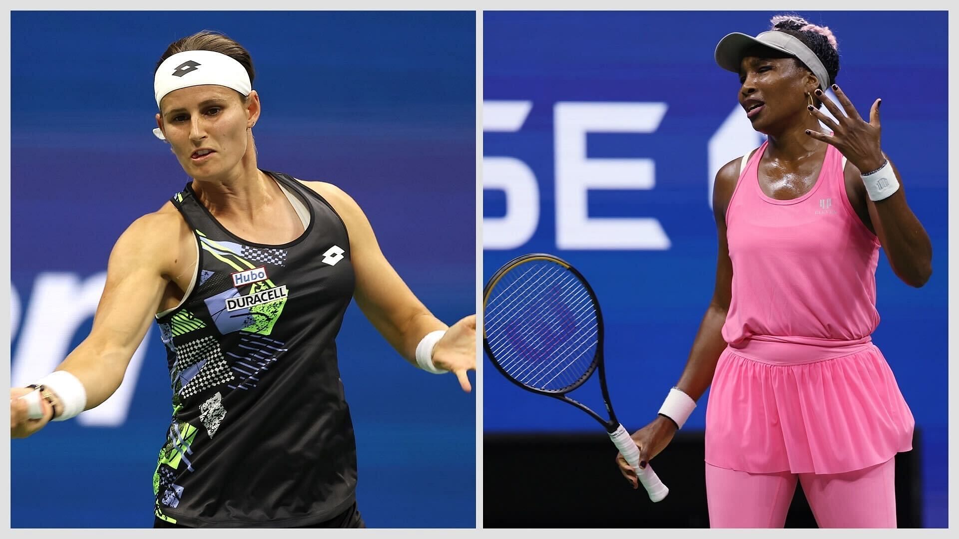 Greet Minnen (L) and Venus Williams (R)