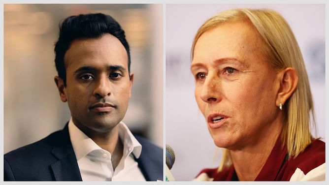 "One ugly forehand... An analogy for his politics" - Martina Navratilova ridicules presidential candidate Vivek Ramaswamy's tennis skills