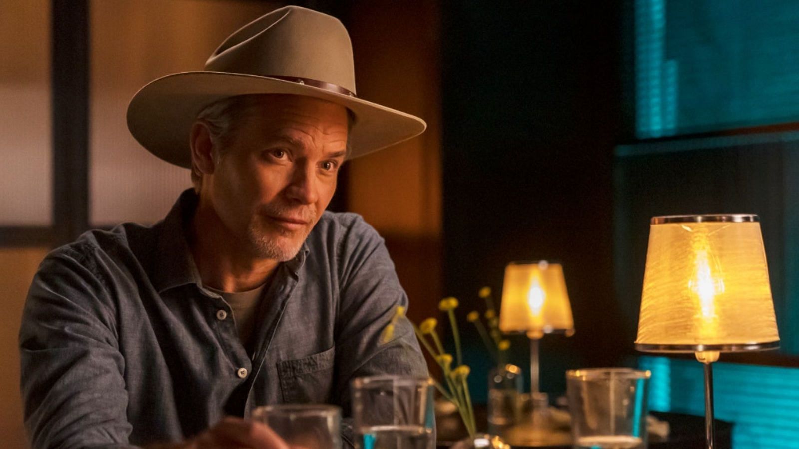 Timothy Olyphant as Raylan Givens in Justified: City Primeval (Image via IMDb)