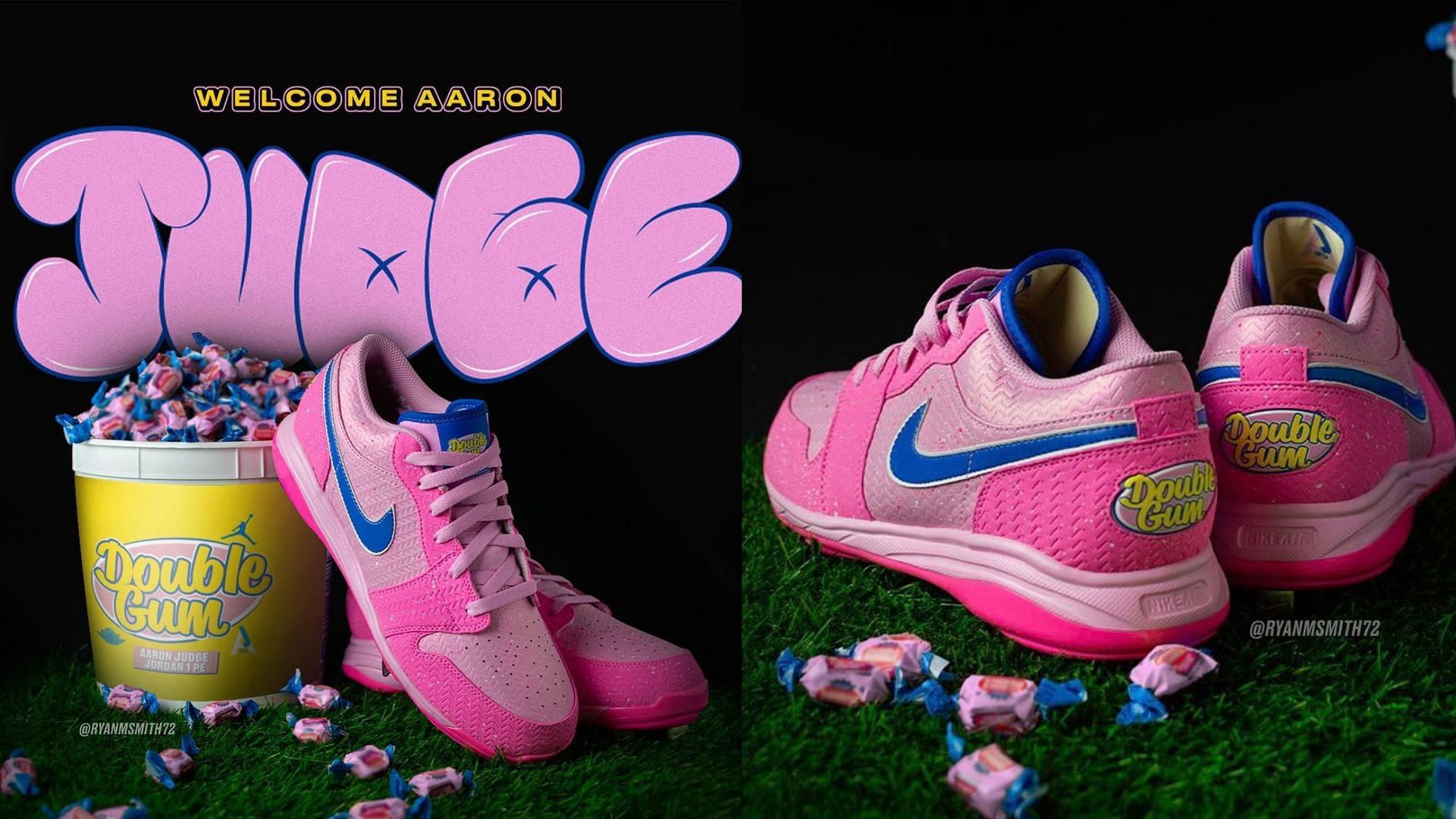 Air Jordan 1: Aaron Judge x Air Jordan 1 Low Double Gum PE shoes