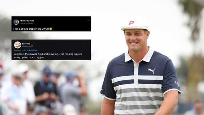 “Fires a 58 and drops in the OWGR”: Golf fans riot as Bryson DeChambeau drops to 109 in the latest OWGR despite a historic win