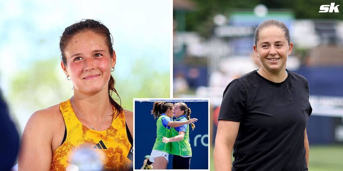 Daria Kasatkina and Jelena Ostapenko at Canadian Open