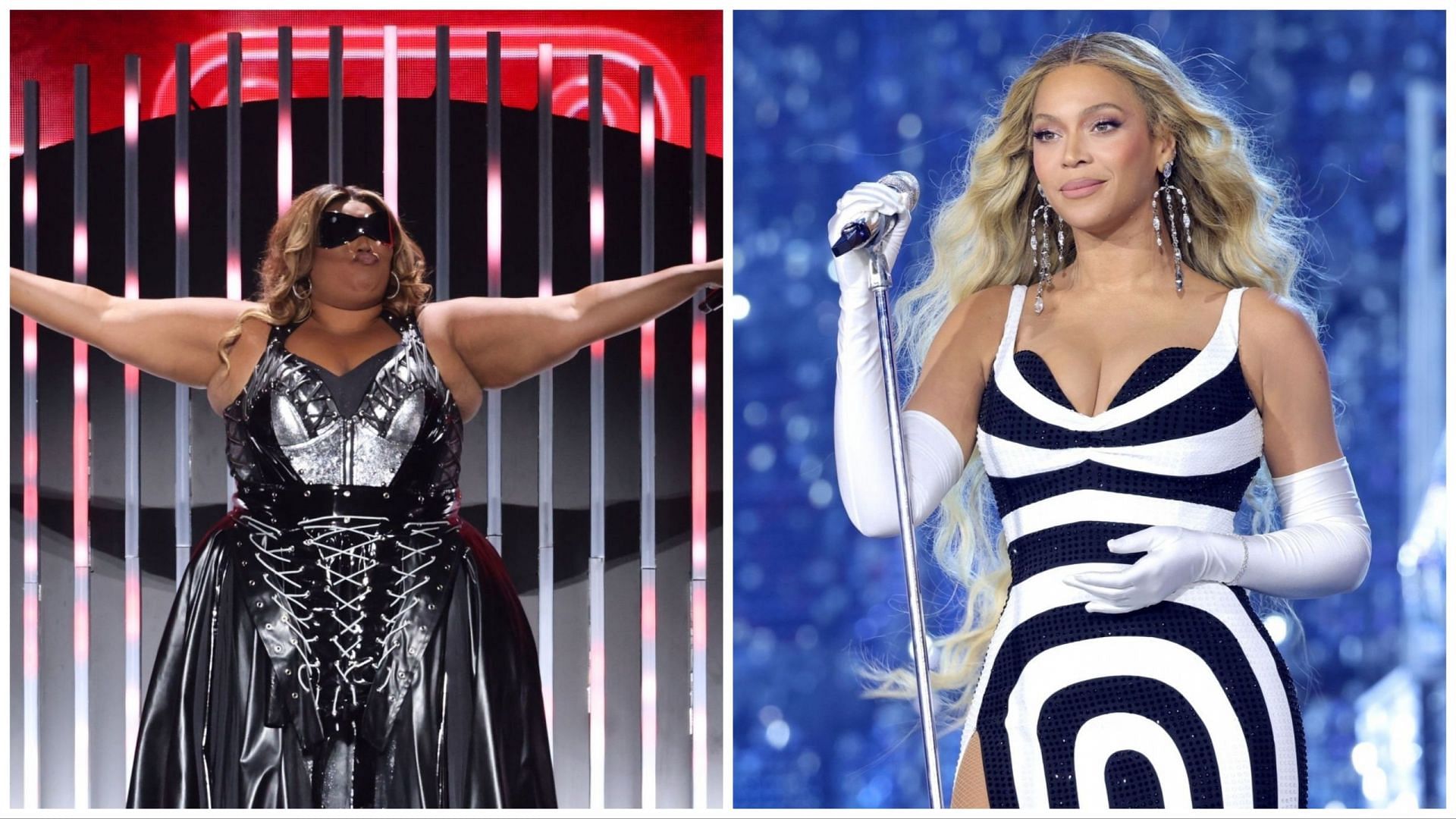 Beyonce in New York and Lizzo in Auckland, New Zealand (Image via Getty Images)