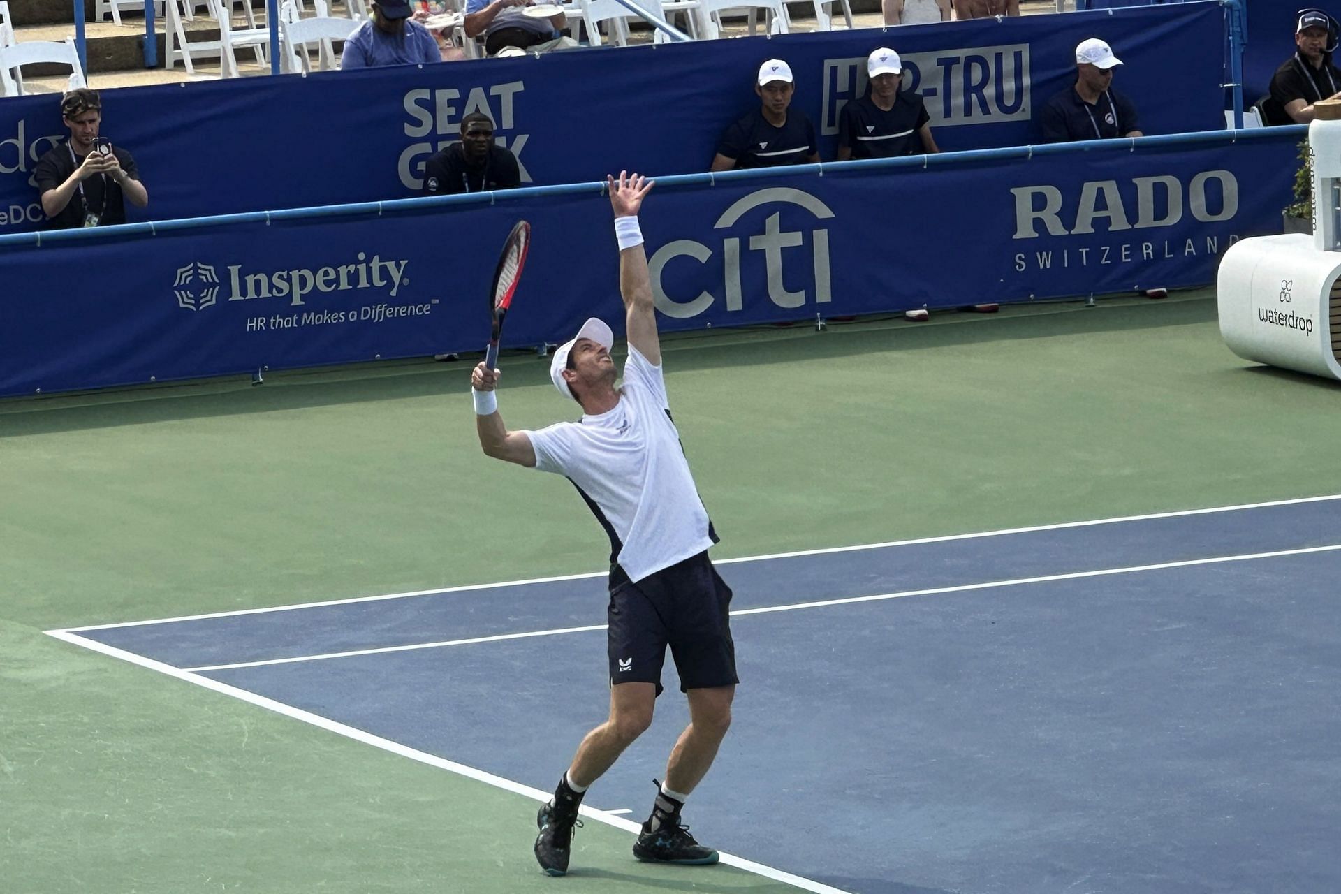 Andy Murray in action at the Citi Open