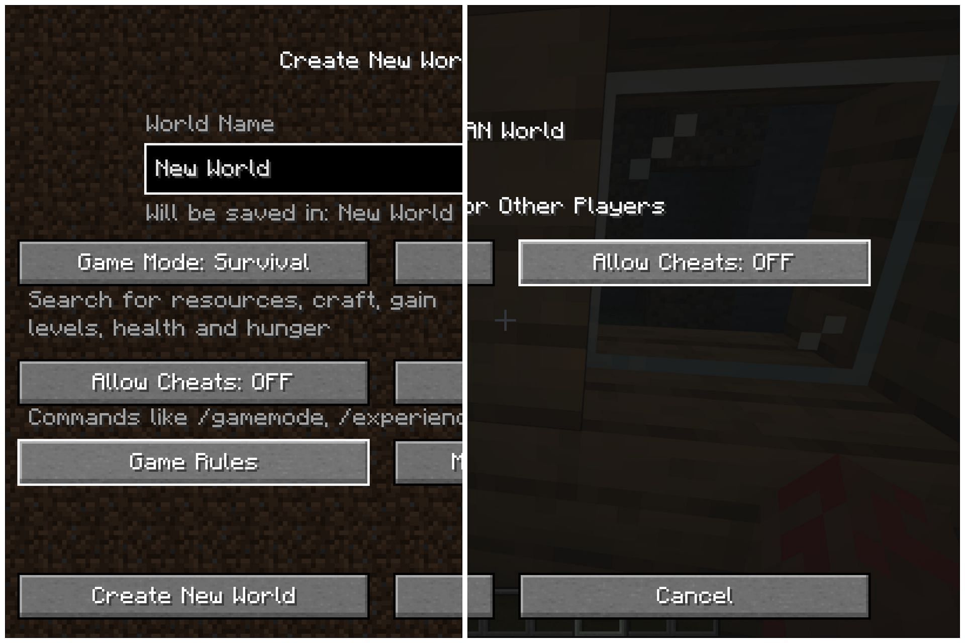 Commands can be activated in two different ways in Minecraft. (Image via Sportskeeda)