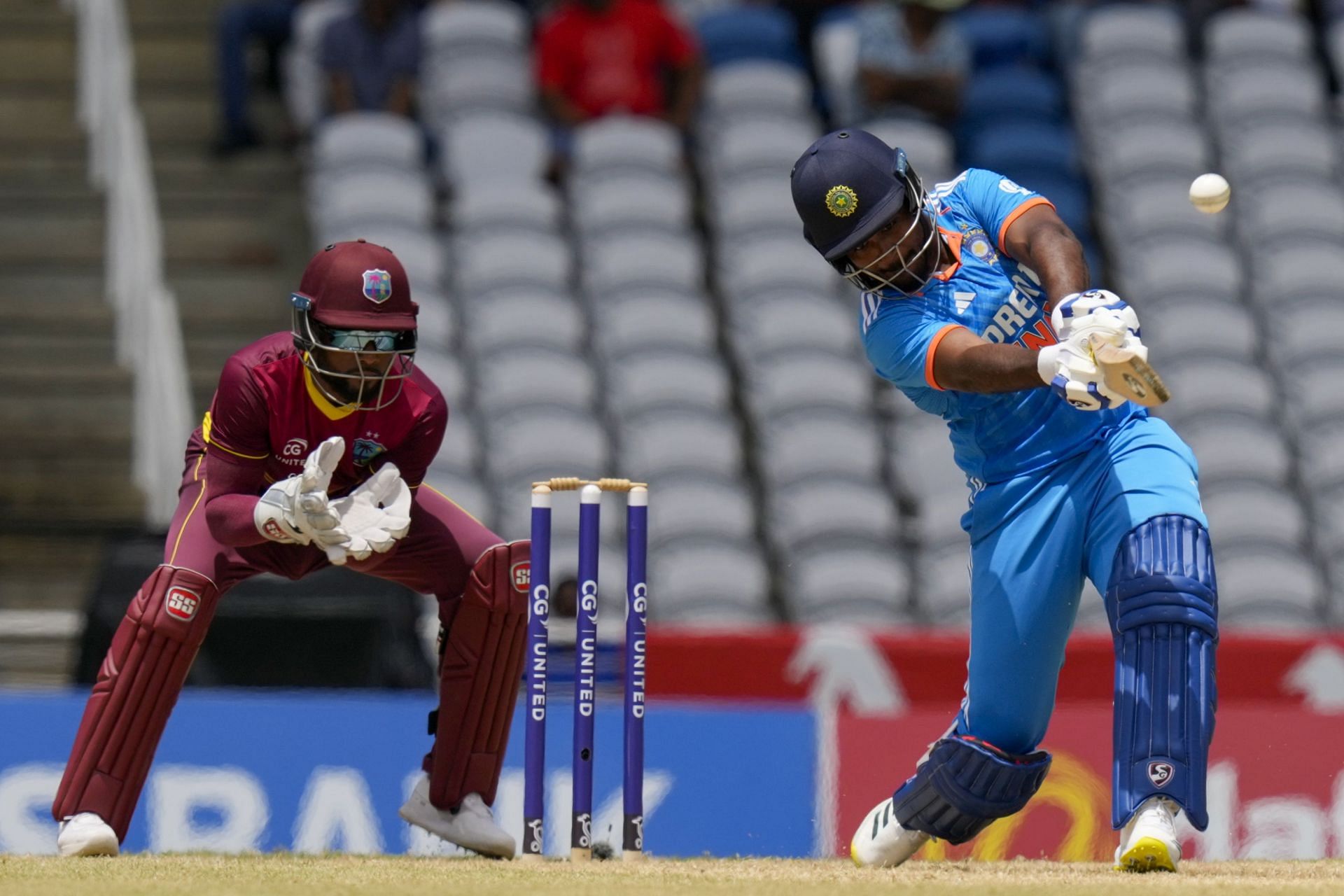 Sanju Samson scored a half-century in the third ODI against the West Indies.