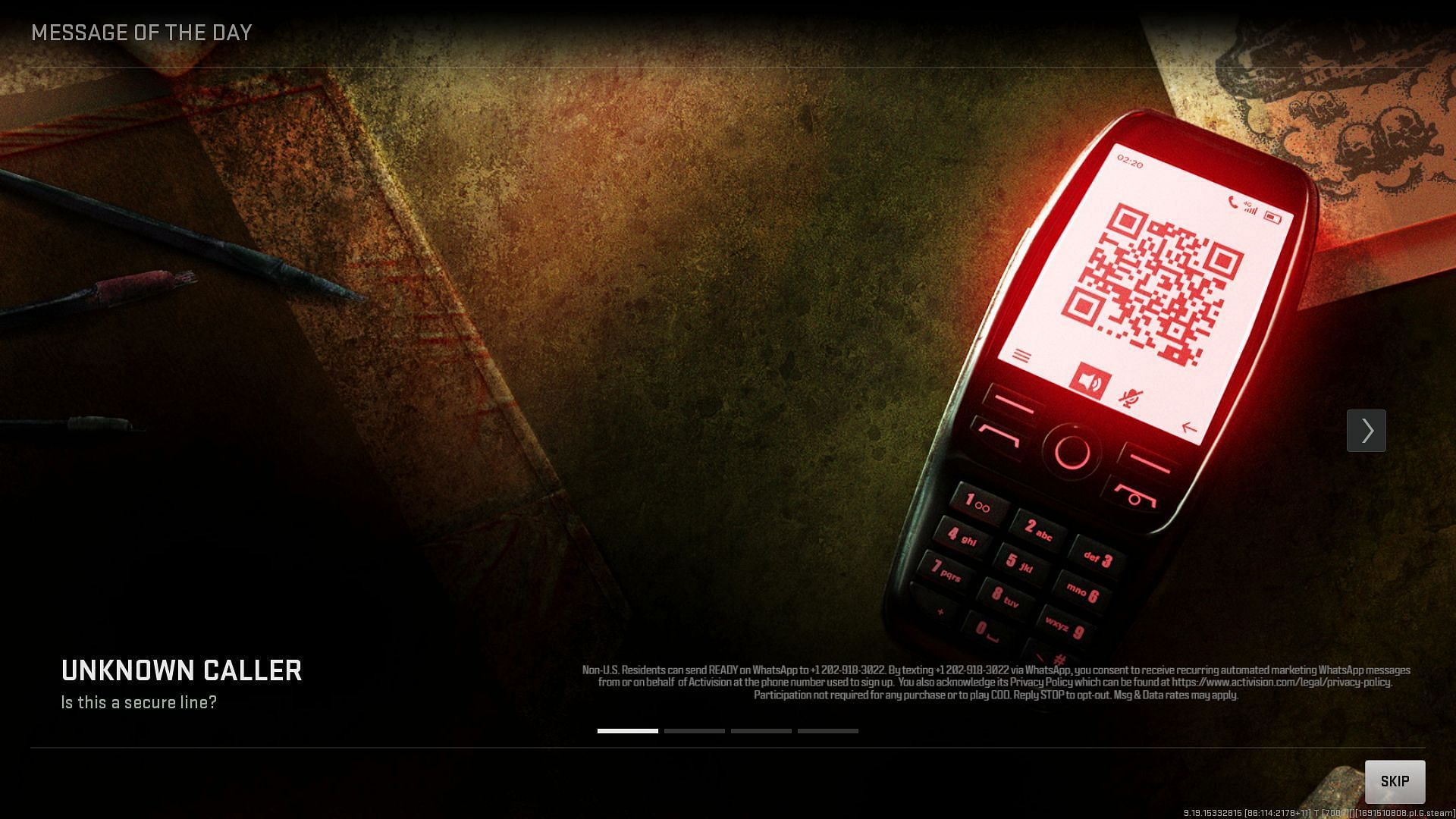 Unknown caller in Modern Warfare 3 (Image via Activision)