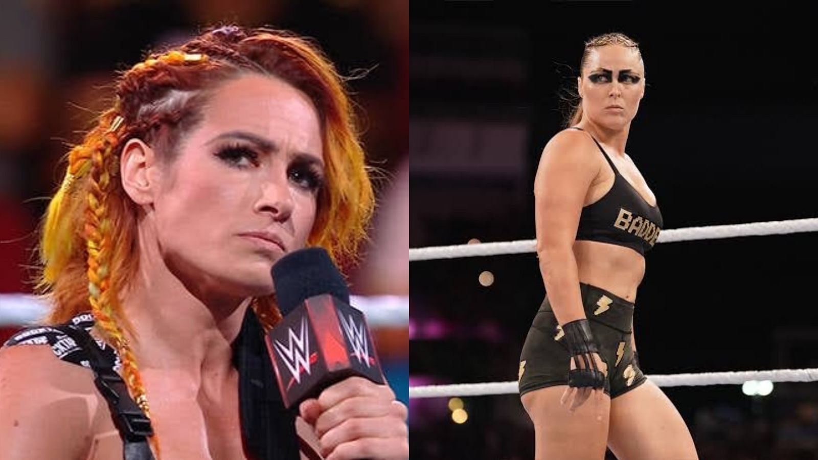 Becky Lynch (left); Ronda Rousey (right)