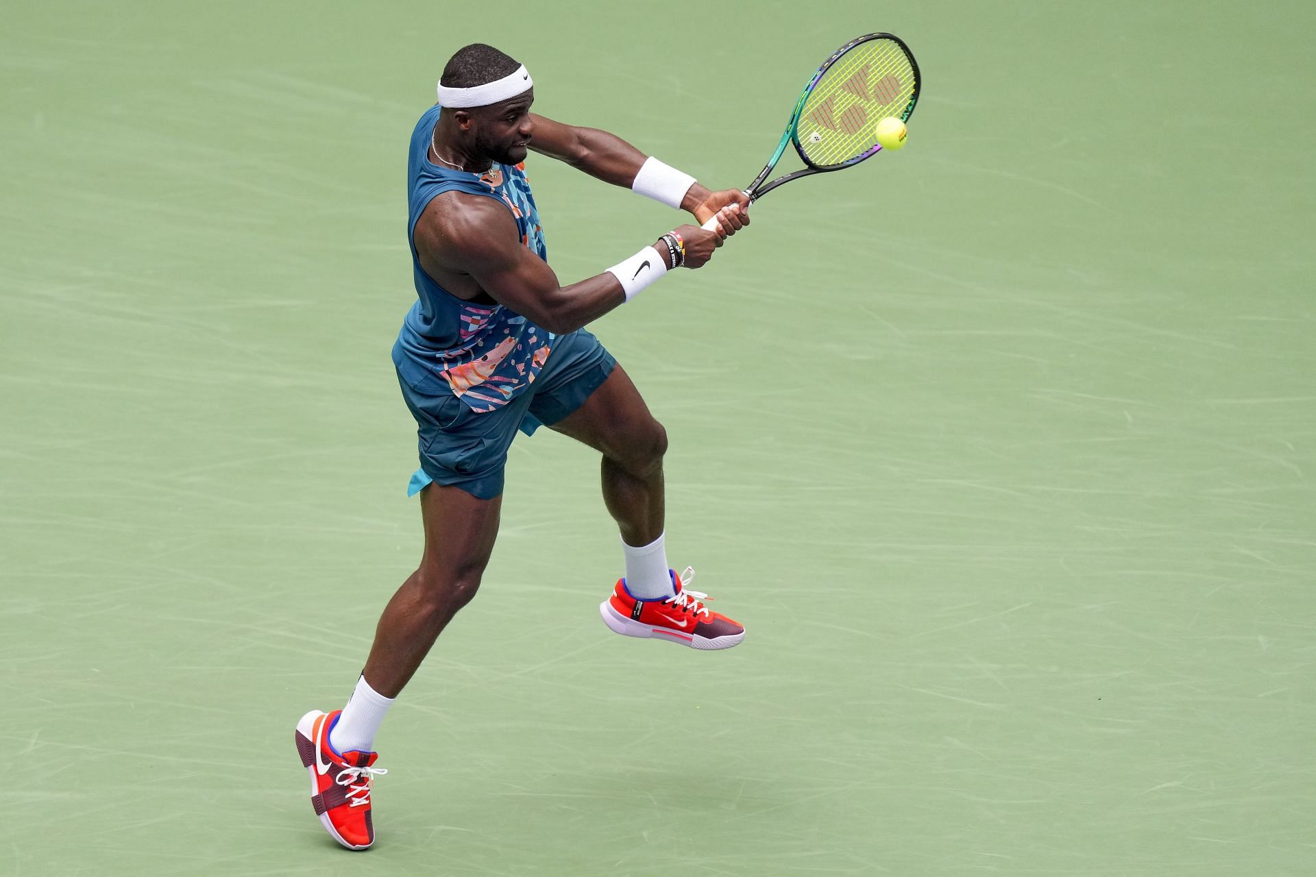 Frances Tiafoe in action at the 2023 US Open.