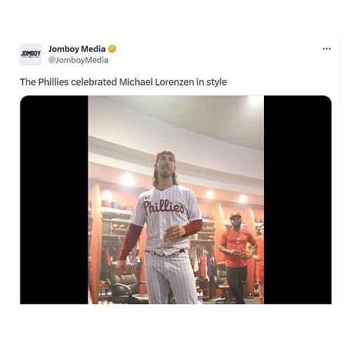 The Phillies celebrated Michael Lorenzen in style