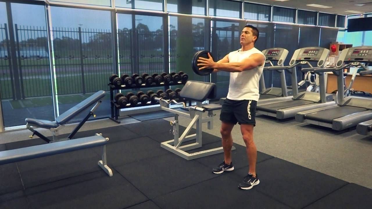 The Svend press is a distinct and powerful upper-body exercise (Image via Youtube/ Exercises.com.au)