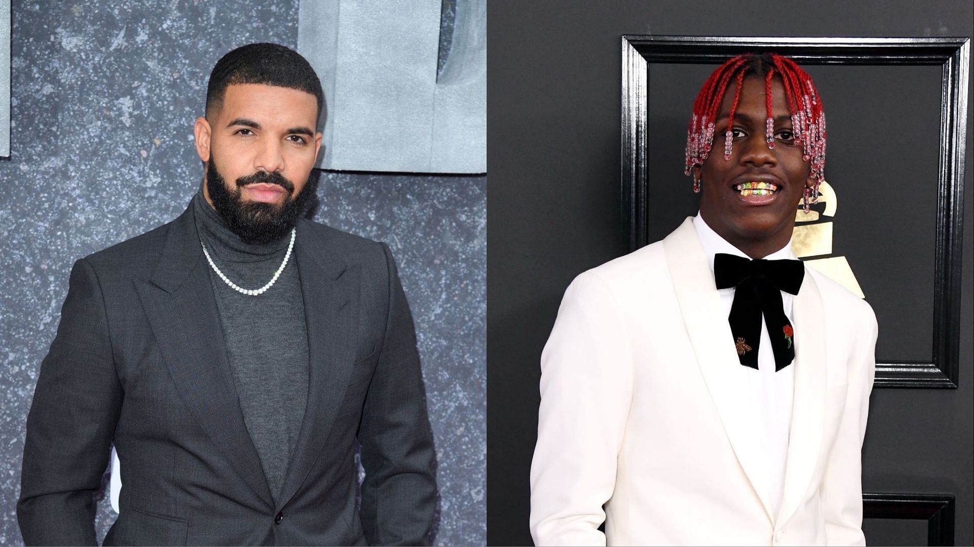 Drake and Lil Yaghty are fighting on the internet. (Images via Getty Images) 