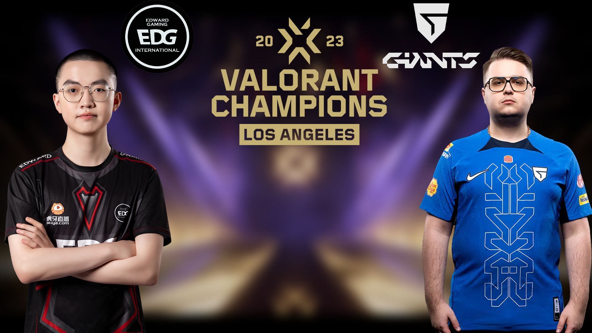 EDward Gaming vs Giants at Valorant Champions 2023 (Image via Sportskeeda)