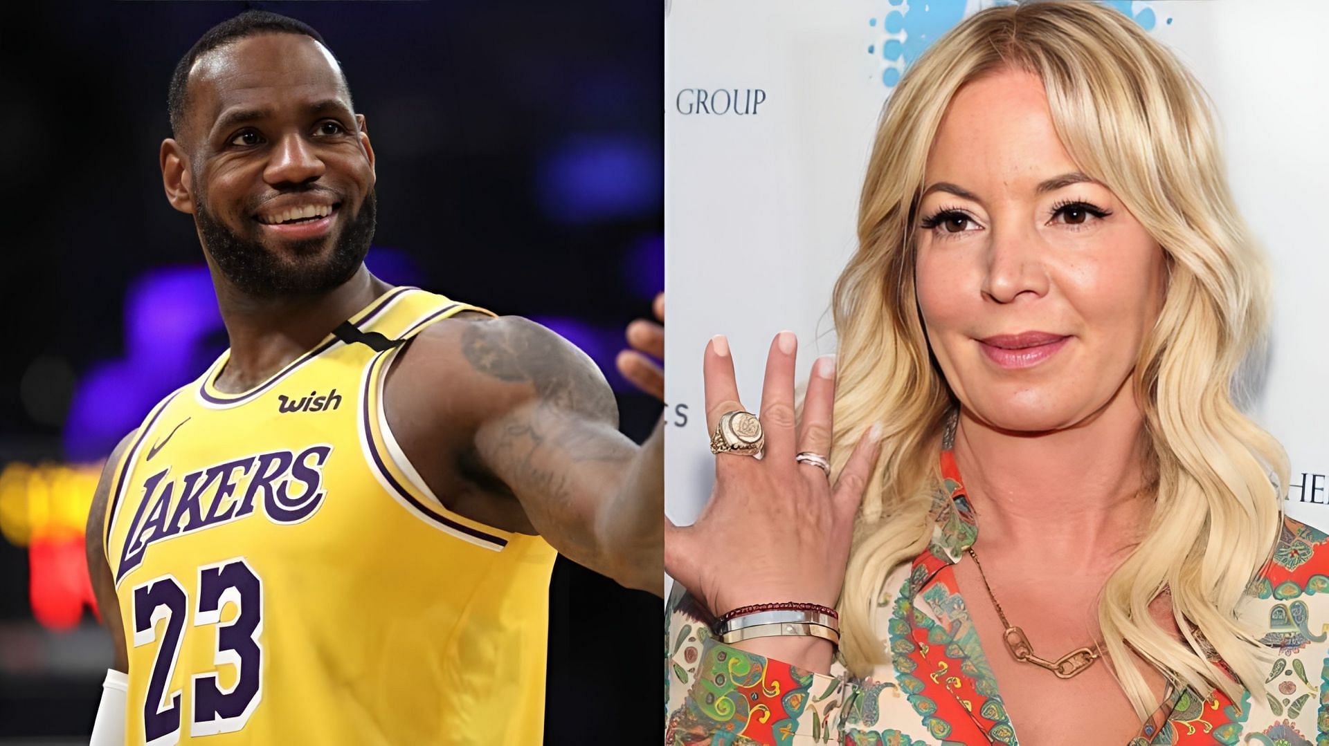 LA Lakers star forward LeBron James and Lakers owner Jeanie Buss