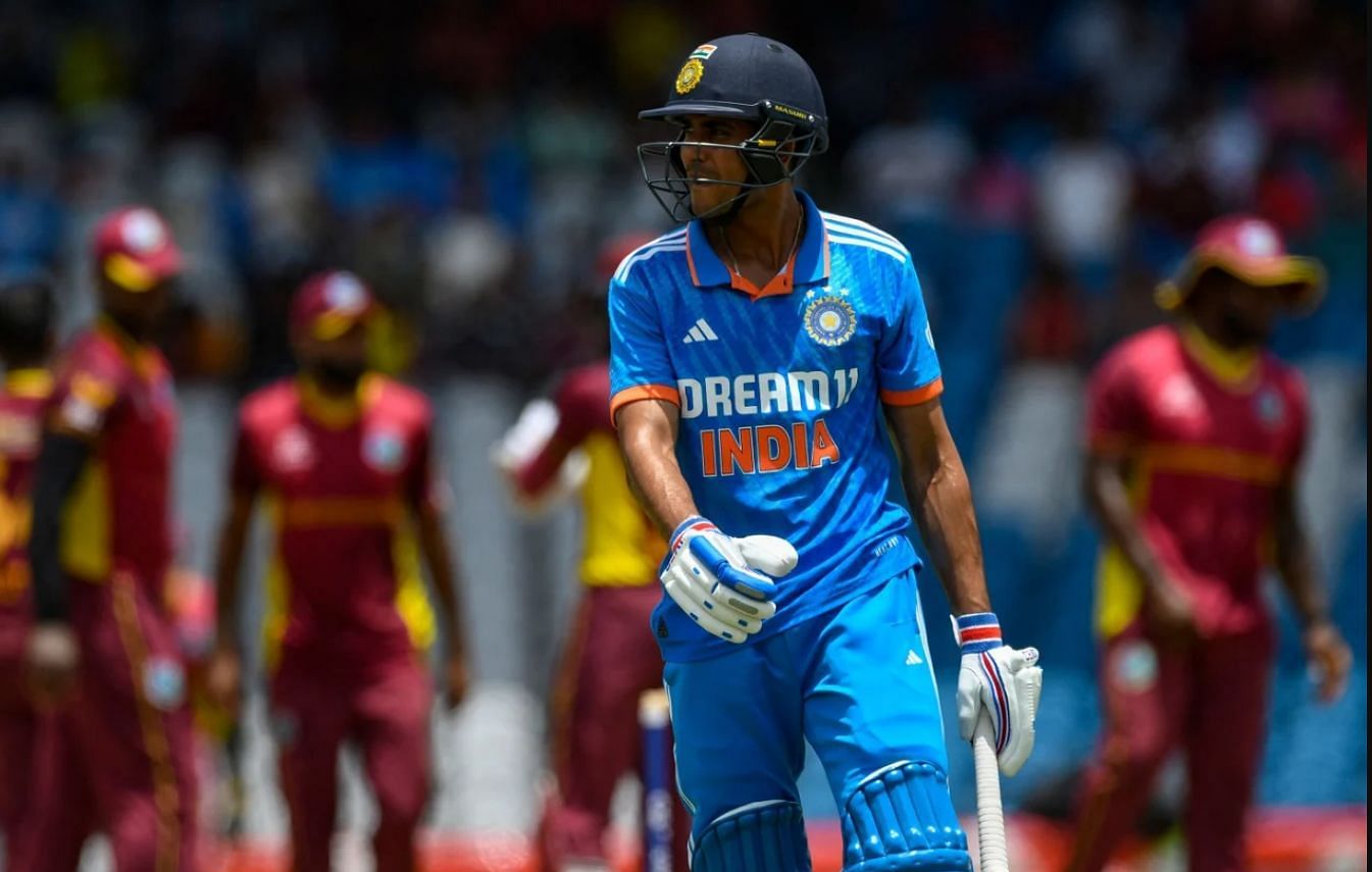 Shubman Gill against West Indies