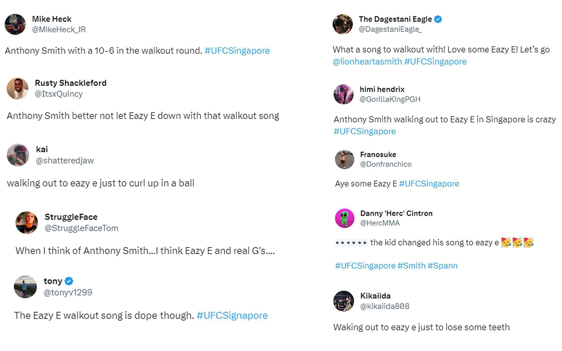 Fan reactions to Smith&#039;s walkout on Eazy-E Song