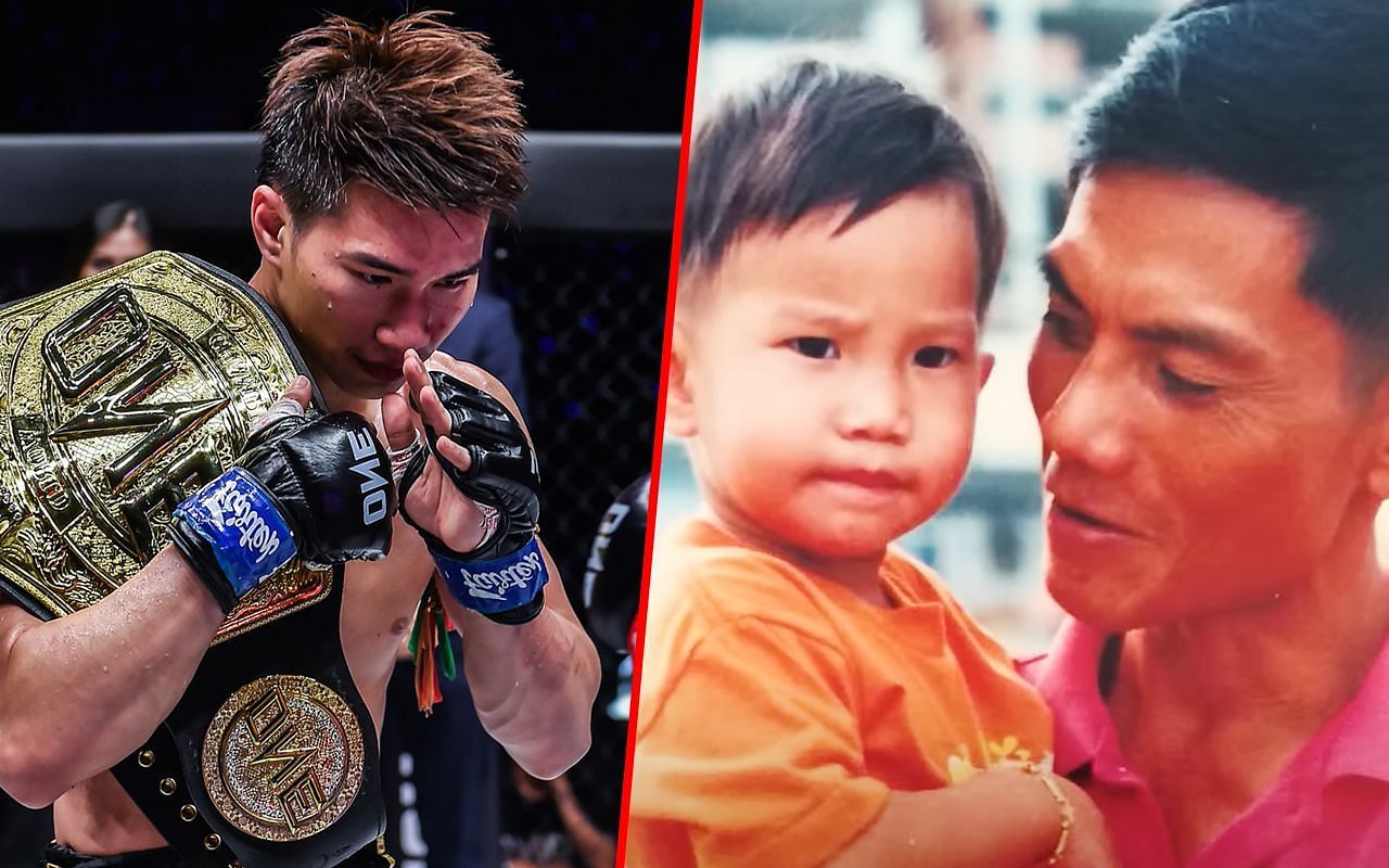 Tawanchai (L) and a young Tawanchai with his father (R) | Image credit: ONE Championship