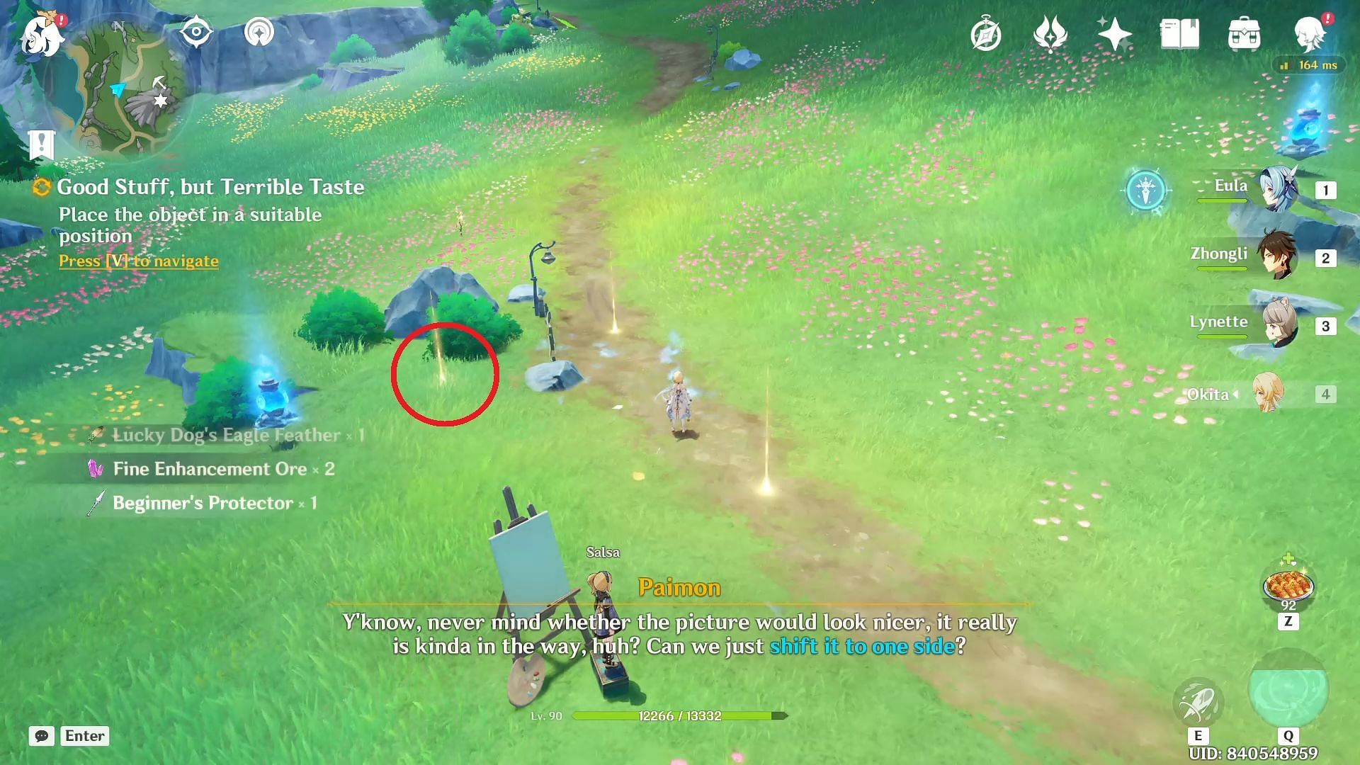 Move the crystal to the marked location (Image via HoYoverse)